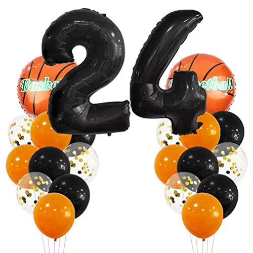 "MiaLover Basketball-Ballon Geburtstagsdeko für 24. Geburtstag"