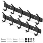 MSIHEY Garderobenhaken Wand mit 5 Haken Metall Hakenleiste - Ideal für Küche, Badezimmer und Flur