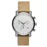 MVMT Herrenuhr mit Beigem Lederarmband - Analoguhr