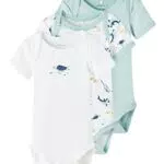 NAME IT Baby - Jungen Nbmbody 3p Undersea Noos Body
