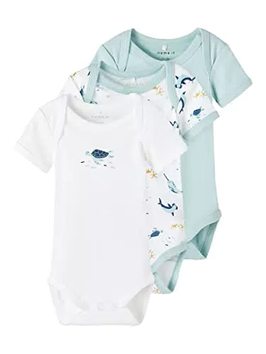NAME IT Baby - Jungen Nbmbody 3p Undersea Noos Body