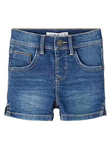 NAME IT Mädchen Jeansshorts, Dunkelblau Denim