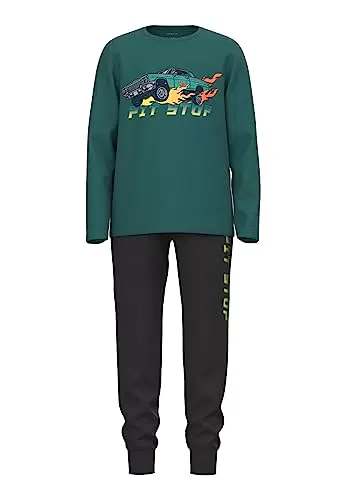 NAME IT Jungen Schlafanzug NKMNIGHTSET Bayberry Cars - Größe 110/116
