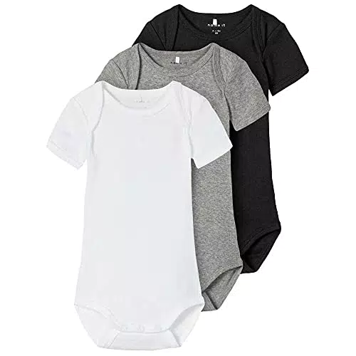 NAME IT Unisex Baby Strampler 50 EU - Schwarz