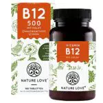 Vitamin B12 Vegan - Hochdosiertes Nahrungsergänzungsmittel - 180 Tabletten
