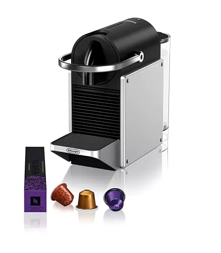 Nespresso De'Longhi Pixie EN127.S Kaffee Kapselmaschine mit Direktwahltasten und ECO-Modus