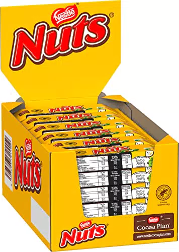 Nestlé Nuts Schokoriegel mit ganzen Haselnüssen & Karamell in Milchschokolade
