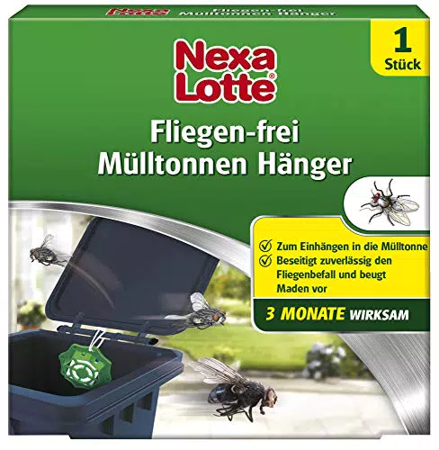 Nexa Lotte Mülltonnenhänger mit Langzeitwirkung gegen Maden und Mücken, Zitrusduft - Effektiver Insektenschutz
