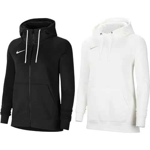 Nike Damen Hoodie Sweatshirt - FLC Park20 Fz & Team Club 20 - Schwarz/Weiß/Wolfgrau
