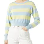 Noisy may Damen Nmzoe L/S O-neck Crop Knit Noos Pullover
