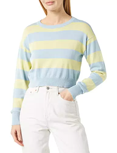 Noisy may Damen Nmzoe L/S O-neck Crop Knit Noos Pullover