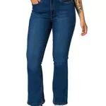Noisy May Damen Jeans Flare - Modell Nmsallie Hw - Medium Blue Denim