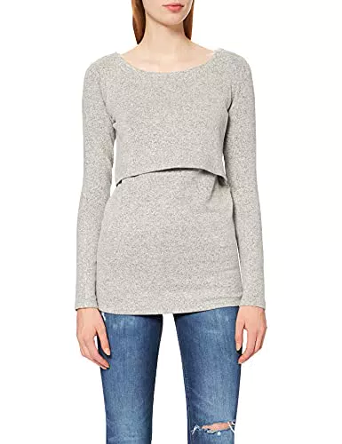 Noppies Umstandsmode Damen Langarmshirt - Grau - XL