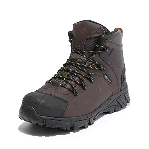 NORTIV8 Herren Industrie Handwerk Stiefel Sicherheitsstiefel Stahlkappe Arbeitsschuhe Sicherheitsschuhe Knöchelhoch Schuhe SCHWARZ SNIC225M-E Größe 42