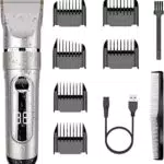 Profi IPX7 Elektrische Haarschneidemaschine für Herren - Haarschneider mit Titan-LCD-Bildschirm - Wasserdicht & Einstellbar