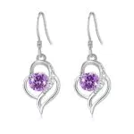 Gamtic Ohrringe Herz aus 925er Silber für Damen - Allergiefrei mit Zirkonia - Ideales Geschenk für Mutter, Ehefrau, Freundin