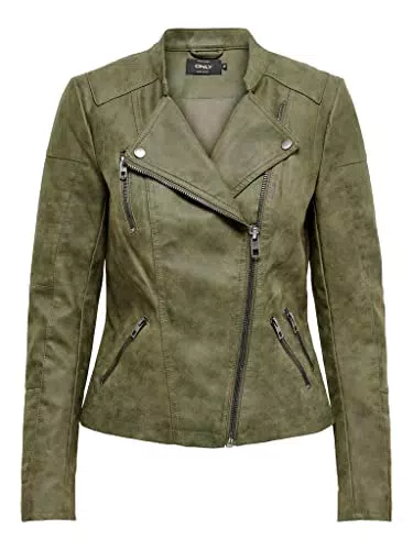 ONLY Damen ONLAVA Faux Leather Biker OTW NOOS Jacke