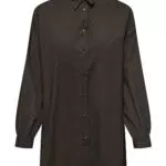 ONLY Damen Oversized Basic Hemd Bluse, Langarm Business Tunika Shirt