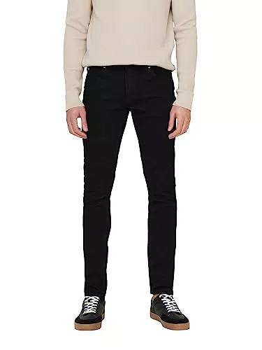 ONLY & SONS Herren Jeans ONSLOOM Slim Fit - Schwarz Denim