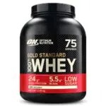 Optimum Nutrition Gold Standard 100% Molkenproteinpulver für Muskelaufbau und -regeneration mit natürlich vorkommendem Glutamin und BCAA-Aminosäuren