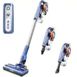 ORFELD Akku Staubsauger: Kabelloser Staubsauger mit 33000 Pa Saugkraft, 50 Min Laufzeit, Anti-Tangle-Bürste - Ideal für Tierhaare, Hartböden und Teppiche.