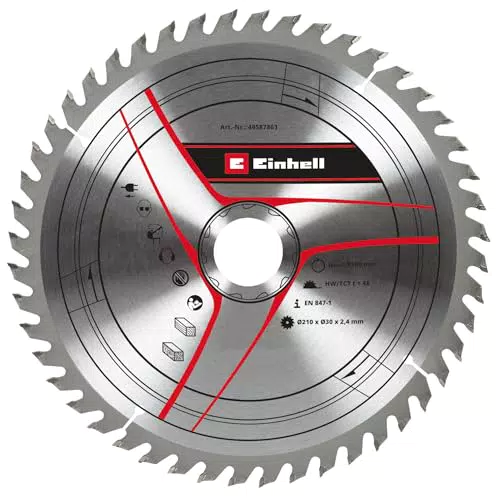 Einhell Kreissägeblatt 210x30 - Sägeblatt mit 48 Zähnen, Ø 210 mm