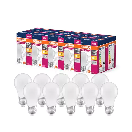OSRAM LED Star Value Classic A40 LED Lampe für E27 Sockel - 470 Lumen warmweiß (2700K)