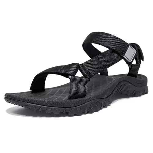 OutPro Herren-Sandalen mit geschlossener Zehenpartie aus Leder