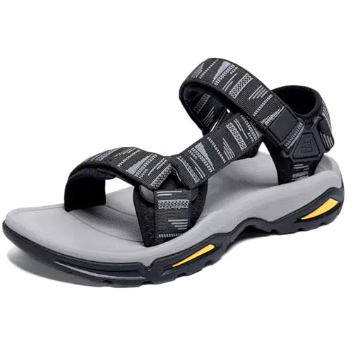 OutPro Herren Sandalen - Wasserdichte Sportsandalen mit Fußgewölbeunterstützung