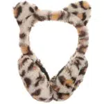 Ohrenschützer Winter mit Leopardenmuster - Flauschige Ohrwärmer für Damen
