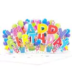 papercrush® Pop-Up Geburtstagskarte Happy Birthday - 3D Geschenkkarte für Kinder