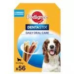 Pedigree DentaStix Zahnpflegesnack für mittelgroße Hunde - Huhn- & Rindgeschmack