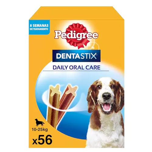 Pedigree DentaStix Zahnpflegesnack für mittelgroße Hunde - Huhn- & Rindgeschmack