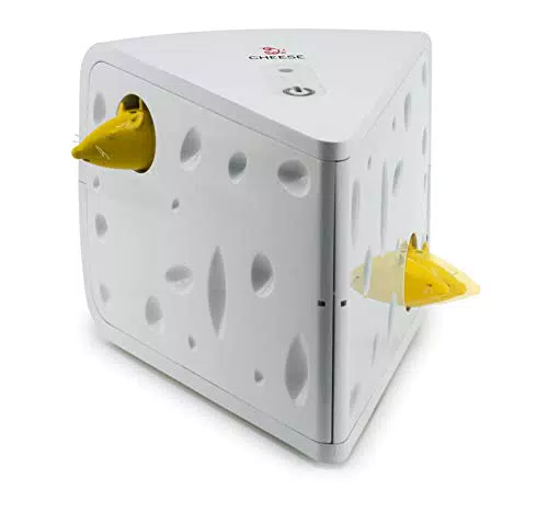 PetSafe Cheese Katzenspielzeug mit Timer - Interaktives Beschäftigungsspielzeug