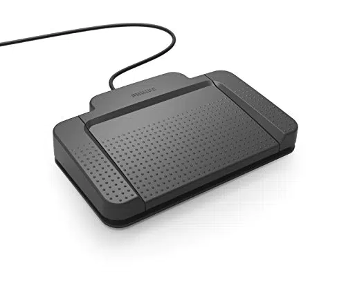 Philips USB-Fußschalter mit 3 Pedalen für Schnellvorlauf und Wiedergabe