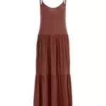 Pieces Damen Kleid mit Träger - Midi-Länge