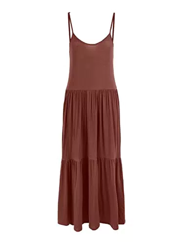 Pieces Damen Kleid mit Träger - Midi-Länge