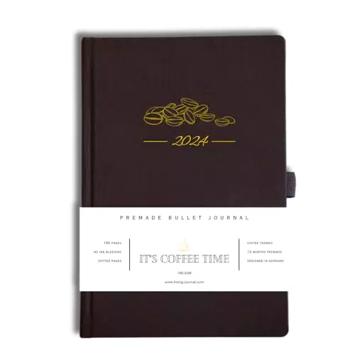 Kaffeeliebhaber Edition - Hardcover Bullet Journal A5 Punktraster 2024