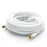 PremiumX Basic-LINE SAT TV Antennenkabel mit Mantelstromfilter für HDTV 4K - Weiß