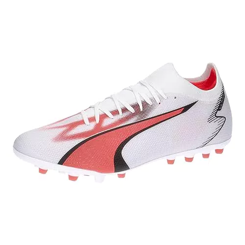 PUMA Herren Ultra Match MG Fussballschuh, Fiery Coral-Fizzy Light Black