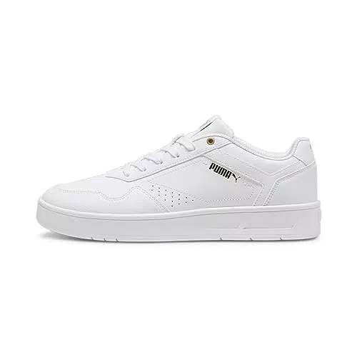PUMA Court Classic Unisex Sneaker - Weiß & Gold