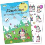 Punalu Einhorn Kindertattoos für Kinder - Hautfreundliche Tattoos für Kindergeburtstag