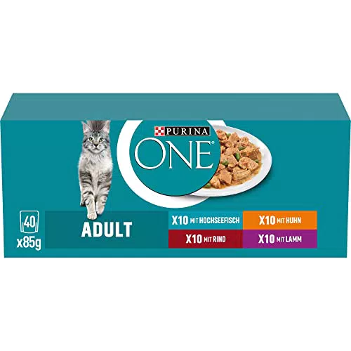 Purina Gemischtes Nassfutter für Katzen, Multipack - 40 Stück