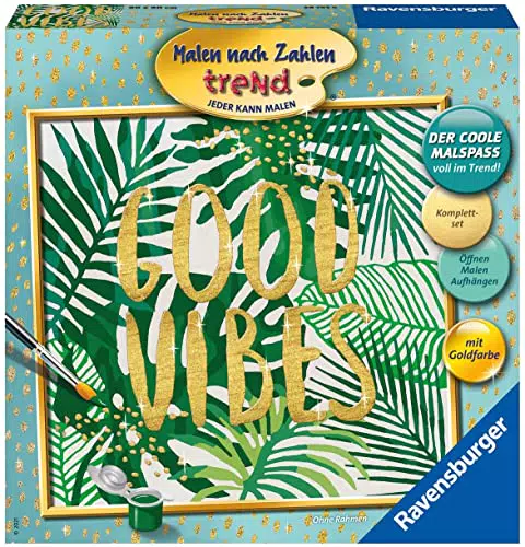 Malen nach Zahlen für Erwachsene - Ravensburger Good Vibes. Hochwertiges Künstlerzubehör für perfektes Malergebnis.