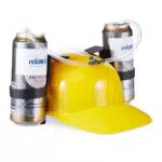 Bierhelm mit Schlauch für 2 Dosen Bier - Lustiger Party-Helm