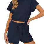 Reoria Damen Sommer Loungewear Set - Tank Top und Shorts.
