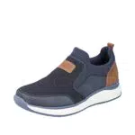Rieker Herren Slipper - Bequeme Herrenschuhe in Blau