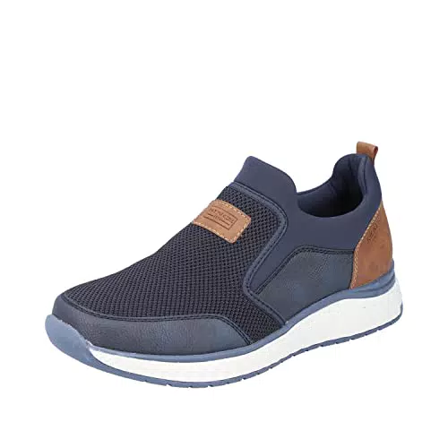 Rieker Herren Slipper - Bequeme Herrenschuhe in Blau