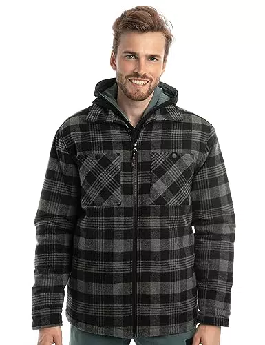 Roadsign Australia Herren Steppjacke im Holzfäller-Look - Schwarz