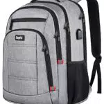 Rucksack mit USB-Ladeanschluss für Laptop, wasserdicht - Grau